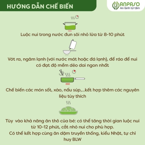 Nui Xoắn Rau Củ Hữu Cơ ANPASO - Nui Bí Đỏ - Không Muối - Hộp 150g- Cho Bé Từ 6M+ 