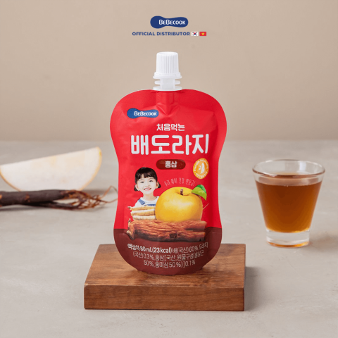 Nước Ép Trái Cây Hoa Quả Bebecook Hàn Quốc Cho Bé Nhiều Hương Vị - Nước Ép Lê Cát Cánh Hồng Sâm Cho Bé Từ 24M+
