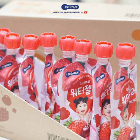 Nước Ép Trái Cây Hàn Quốc BEBECOOK - LUSOL - PORORO- Thạch Nước Vị Dâu Tây, Cherry BeBecook