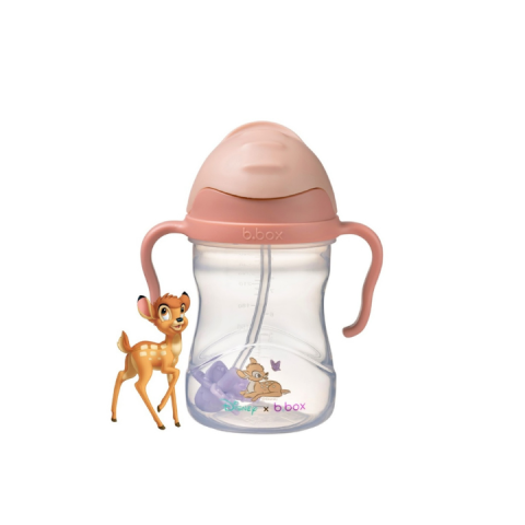 Bình Nước B.BOX 360 Độ Disney - Bambi Có Van Chống Sặc Có Tay Cầm Cho Bé Tập Uống Nước - Thể Tích 240ml