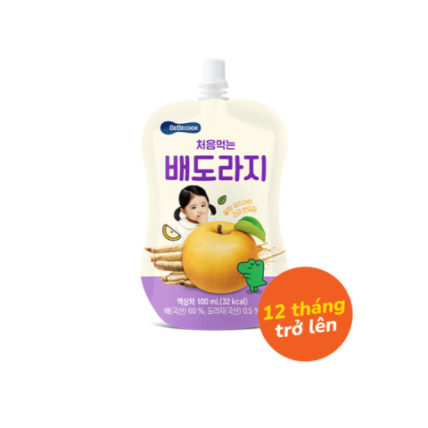  Nước Ép Lê Và Cát Cánh Hữu Cơ BeBecook Cho Bé Từ 12m+