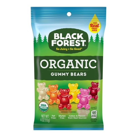 Kẹo Dẻo Trái Cây Hữu Cơ Hình Gấu BLACK FOREST Organic Gummy Bear Mỹ Hộp 65 gói