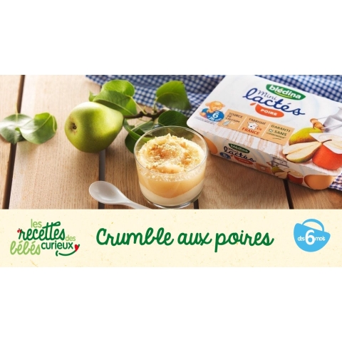 Sữa Chua Nguội BLEDINA Mini Lactés Pháp Vị Lê Cho Bé Ăn Dặm Từ 6M+