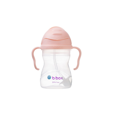 Bình Nước B.BOX 360 Độ Cam Pastel Có Van Chống Sặc Có Tay Cầm Cho Bé Tập Uống Nước - Thể Tích 240ml