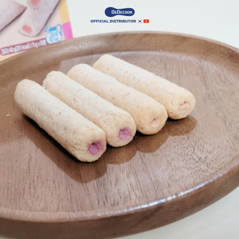 Bánh Cuộn Ngũ Cốc Vị Việt Quất BeBecook Hàn Quốc Cho Bé Ăn Dặm Từ 15M+ Hộp 40g