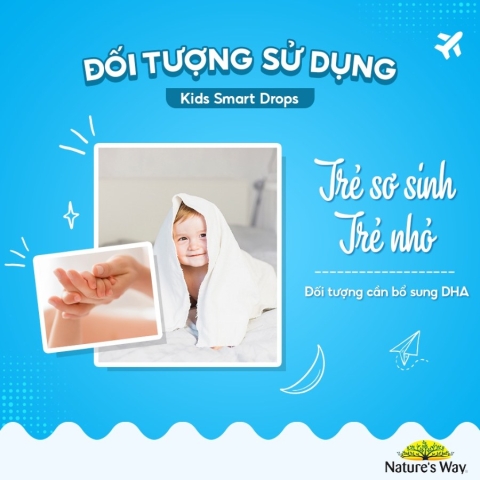 DHA Omega-3 Nature’s Way Kids Smart Drops Liquid Úc Dạng Nhỏ Giọt 20ml