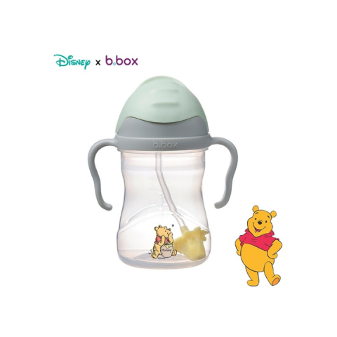 Bình Nước B.BOX 360 Độ Disney - Gấu Pooh Có Van Chống Sặc Có Tay Cầm Cho Bé Tập Uống Nước - Thể Tích 240ml