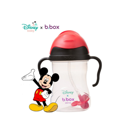 Bình Nước B.BOX 360 Độ Disney - Mickey Có Van Chống Sặc Có Tay Cầm Cho Bé Tập Uống Nước - Thể Tích 240ml