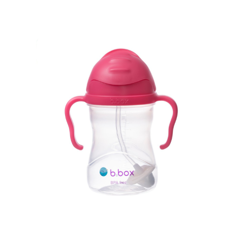 Bình Nước B.BOX 360 Độ Hồng Dâu Có Van Chống Sặc Có Tay Cầm Cho Bé Tập Uống Nước - Thể Tích 240ml