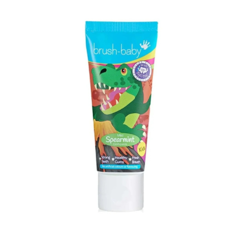 Kem Đánh Răng BRUSH BABY UK - Có Fluoride - Chăm Sóc Răng Miệng Cho Bé - Thuần Chay- Mùi Bạc Hà Cho Bé Từ 3Y 