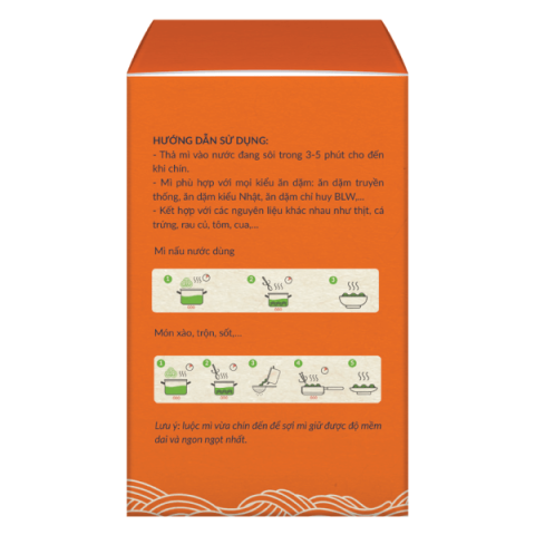 Mì Ăn Dặm ANPASO - Hộp 120g - Vị Bí Đỏ- Cho Bé Từ 6M 