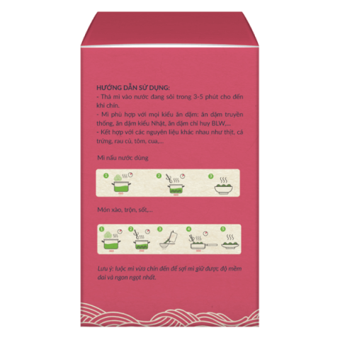 Mì Ăn Dặm ANPASO - Hộp 120g - Vị Củ Cải Đỏ Và Củ Dền - Cho Bé Từ 6M