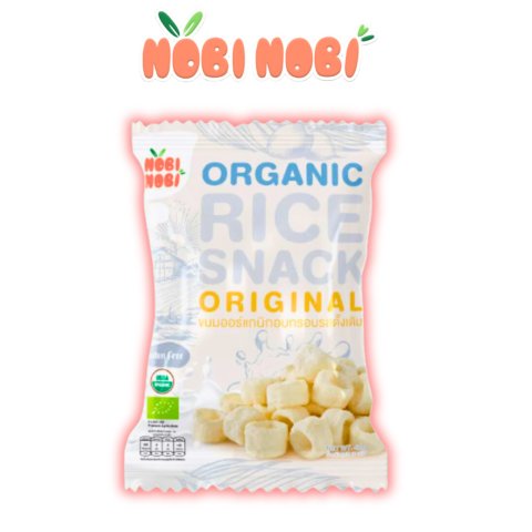Thực Phẩm Bổ Sung  Snack Bánh Gạo Hữu Cơ Nobi Nobi Hình Nhẫn Tròn Vị Truyền Thống 40g