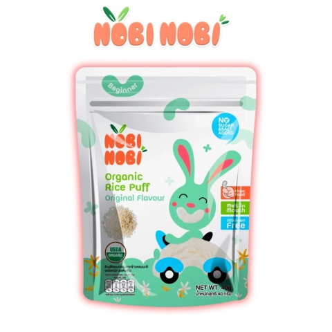 Thực Phẩm Bổ Sung Bánh Gạo Ăn Dặm Hữu Cơ Cho Bé Nobi Nobi Hình Chữ C Vị Truyền Thống 40g (Từ 6 Tháng Tuổi)