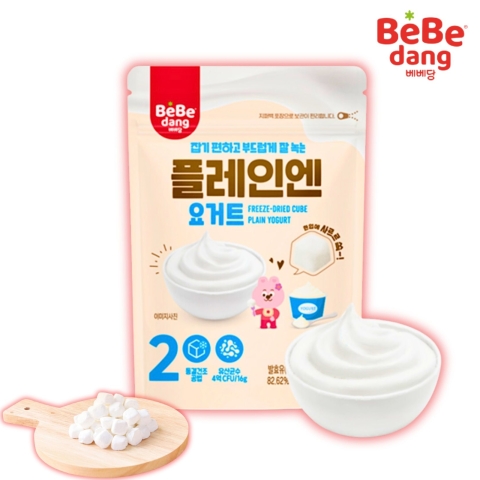 Sữa Chua Khô Sấy Lạnh BEBEDANG Vị Tự Nhiên Hàn Quốc Cho Bé Từ 6M+ Gói 16g