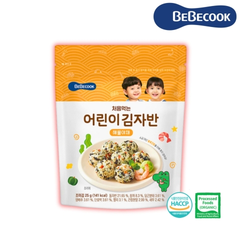 Rong Biển Rắc Cơm Vị Hải Sản Và Rau BEBECOOK Hàn Quốc Cho Bé Gói 25g