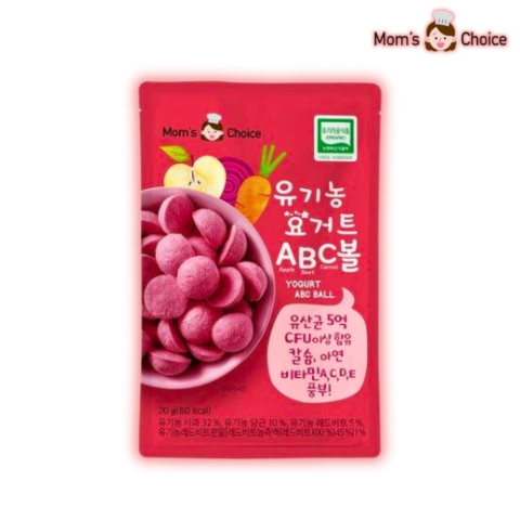 Sữa Chua Khô Sấy Lạnh Hữu Cơ MOM'S CHOICE Well & Good Hàn Quốc Vị Táo - Củ Dền - Cà Rốt Cho Bé Từ 7M+ Gói 20g