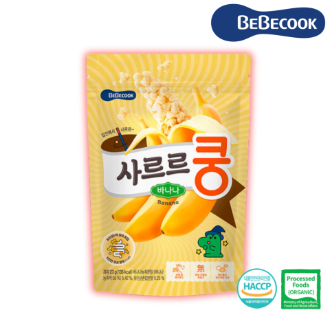 Bánh bỏng Vi Sinh BEBECOOK Hàn Quốc Bổ Sung LỢI KHUẨN Vị Chuối Cho Bé Từ 12M+ Gói 23g