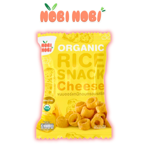 Thực Phẩm Bổ Sung Snack Bánh Gạo Hữu Cơ Nobi Nobi Hình Nhẫn Tròn Vị Phô Mai 40g