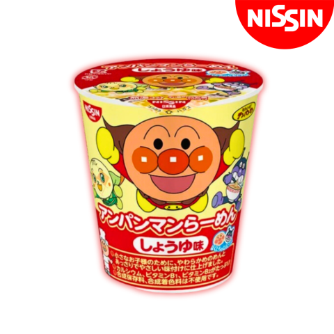 Mì Chú Hề NISSIN Anpanman Ramen Đỏ Vị Thịt Bằm Nước Tương Ly 33g Cho Bé Từ 12M+