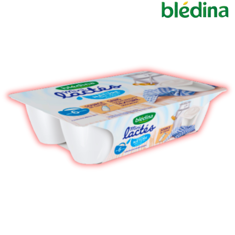 Sữa Chua Nguội BLEDINA Mini Lactés Pháp Vị Tự Nhiên Cho Bé Ăn Dặm Từ 6M+
