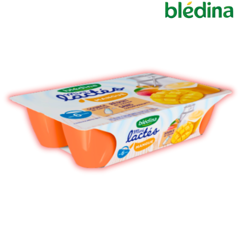 Sữa Chua Nguội BLEDINA Mini Lactés Pháp Vị Xoài Cho Bé Ăn Dặm Từ 6M+