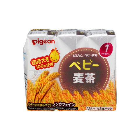 Nước ép Pigeon Nhật Bản Trái cây Rau Củ Tổng Hợp Cho Bé Lốc 3 hộp x 125ml- Ép Lúa Mạch