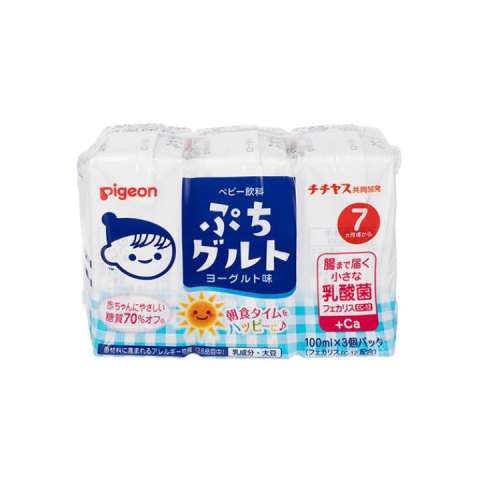 Nước ép Pigeon Nhật Bản Trái cây Rau Củ Tổng Hợp Cho Bé Lốc 3 hộp x 125ml- Sữa Chua Uống