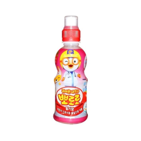 Nước uống Trái Cây PORORO Paldo Hàn Quốc Cho Bé Chai 235ml- Vị Dâu