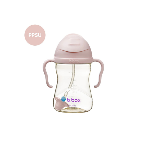 Bình Nước B.BOX 360 Độ PPSU Blush Hồng Có Van Chống Sặc Có Tay Cầm Cho Bé Tập Uống Nước - Thể Tích 240ml