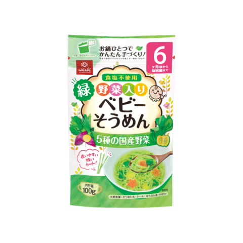 Mì Somen Hakubaku Tách Muối 100g - Dành Cho Bé Từ 6M- Somen 6 Vị Rau Củ