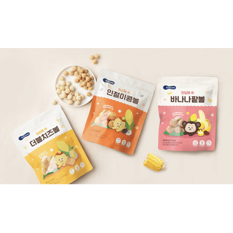 Bánh Bỏng Bi Tròn BEBECOOK Hàn Quốc Vị Bắp Phô Mai Cho Bé Ăn Dặm Từ 12M+ Gói 25g