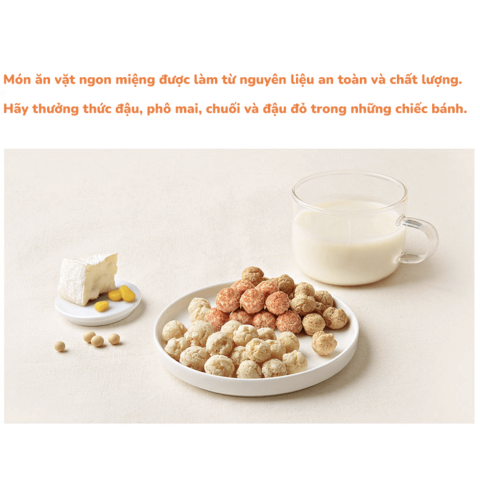 Bánh Bỏng Bi Tròn BEBECOOK Hàn Quốc Vị Bắp Phô Mai Cho Bé Ăn Dặm Từ 12M+ Gói 25g
