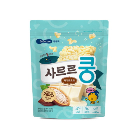 Bánh bỏng Vi Sinh BEBECOOK Hàn Quốc STEP 2 Bổ Sung LỢI KHUẨN Cho Bé Từ 1 Tuổi- Vị Chocolate Trắng