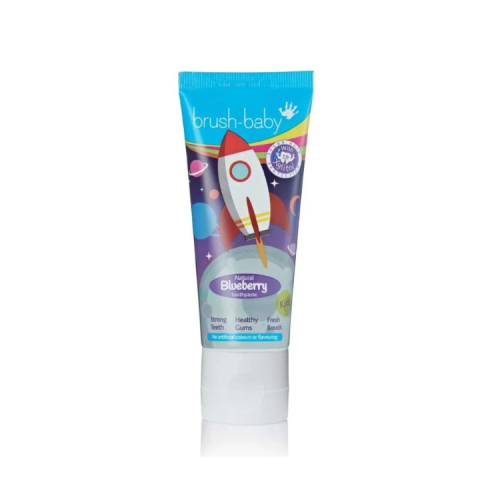Kem Đánh Răng BRUSH BABY UK - Có Fluoride - Chăm Sóc Răng Miệng Cho Bé - Thuần Chay- Mùi Việt Quất Cho Bé Từ 3Y