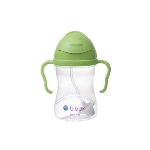 Bình Nước B.BOX 360 Độ Xanh Lá Có Van Chống Sặc Có Tay Cầm Cho Bé Tập Uống Nước - Thể Tích 240ml